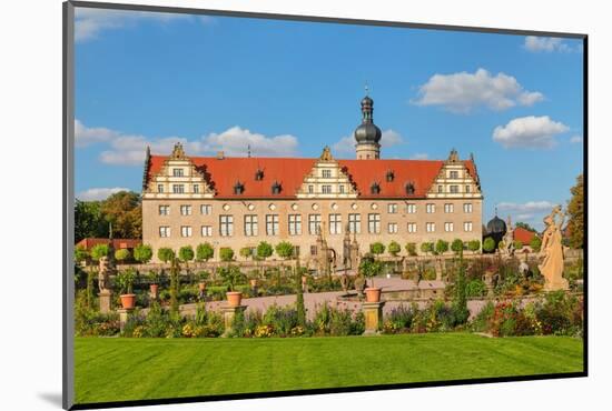 Weikersheim Renaissance Castle with baroque garden in Taubertal Valley, Weikersheim, Romantic Road-Markus Lange-Mounted Photographic Print