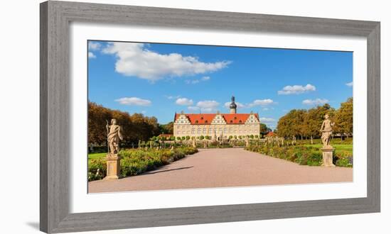 Weikersheim Renaissance Castle with baroque garden in Taubertal Valley, Weikersheim, Romantic Road-Markus Lange-Framed Photographic Print