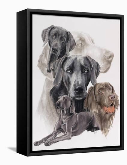 Weimaraner and Ghost-Barbara Keith-Framed Premier Image Canvas