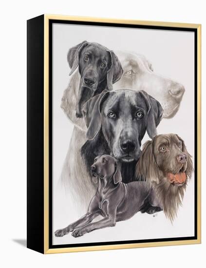 Weimaraner and Ghost-Barbara Keith-Framed Premier Image Canvas