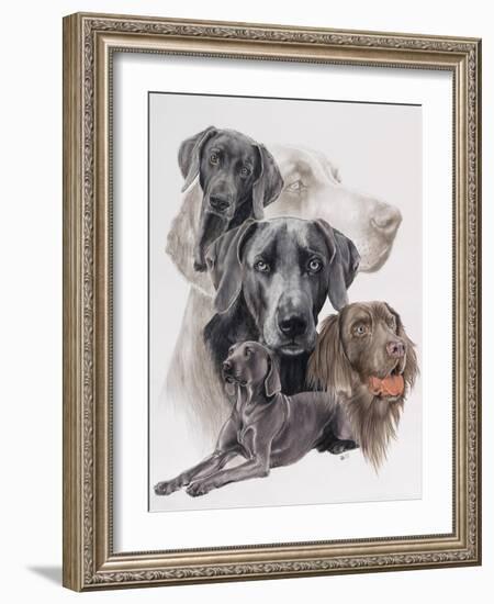 Weimaraner and Ghost-Barbara Keith-Framed Giclee Print