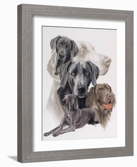 Weimaraner and Ghost-Barbara Keith-Framed Giclee Print