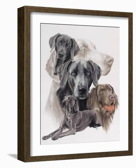 Weimaraner and Ghost-Barbara Keith-Framed Giclee Print