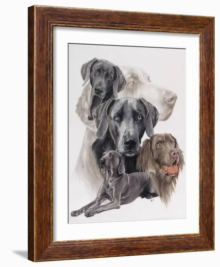 Weimaraner and Ghost-Barbara Keith-Framed Giclee Print