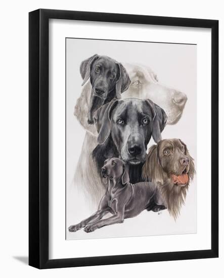 Weimaraner and Ghost-Barbara Keith-Framed Giclee Print