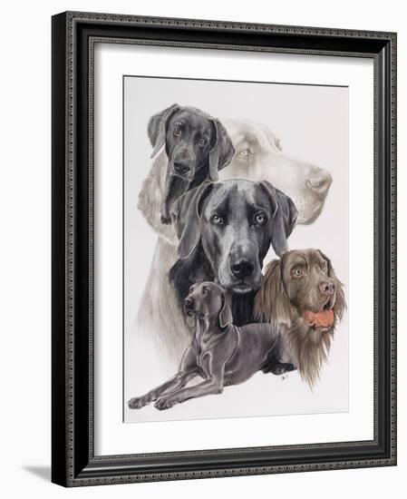 Weimaraner and Ghost-Barbara Keith-Framed Giclee Print