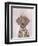 Weimaraner with Tiara-Fab Funky-Framed Art Print