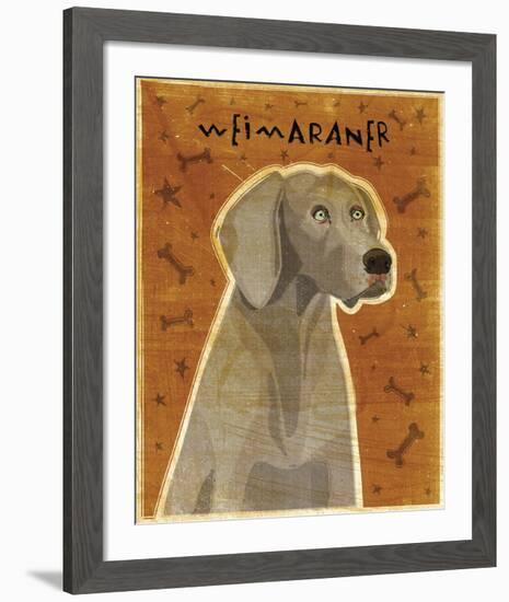 Weimaraner-John W^ Golden-Framed Art Print