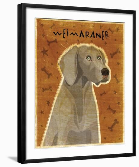 Weimaraner-John W^ Golden-Framed Art Print