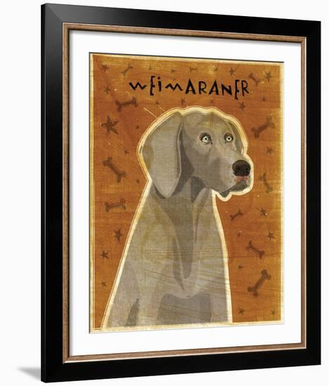 Weimaraner-John W^ Golden-Framed Art Print