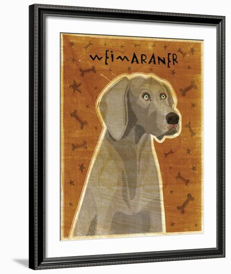 Weimaraner-John W^ Golden-Framed Art Print