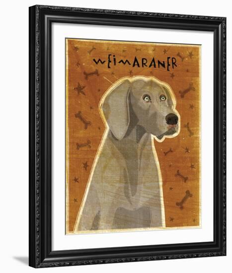 Weimaraner-John W^ Golden-Framed Art Print