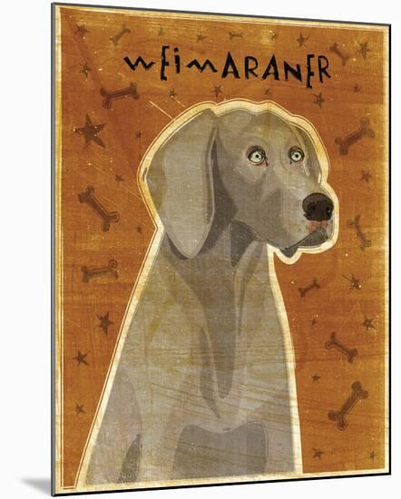 Weimaraner-John W^ Golden-Mounted Art Print