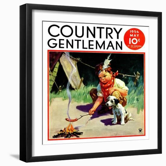 "Weiner Roast," Country Gentleman Cover, May 1, 1934-Henry Hintermeister-Framed Giclee Print