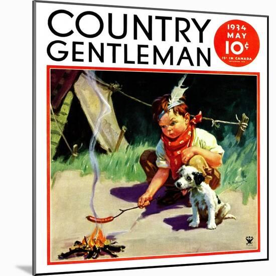 "Weiner Roast," Country Gentleman Cover, May 1, 1934-Henry Hintermeister-Mounted Giclee Print