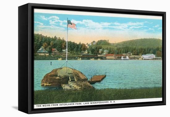 Weirs, Interlaken Park, Lake Winnipesaukee, New Hampshire-null-Framed Stretched Canvas