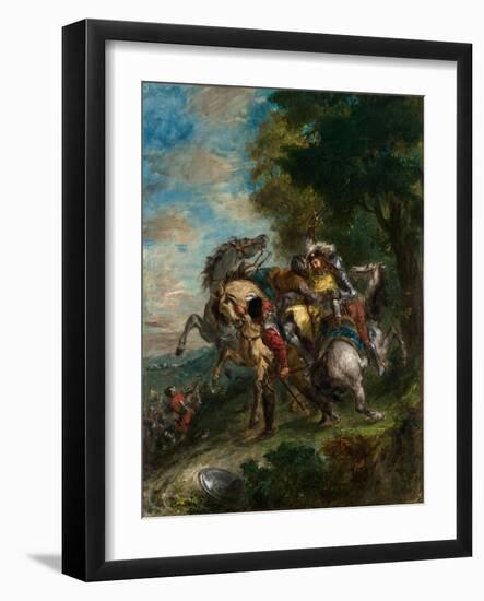 Weislingen Captured by Gotz's Men, 1853-Eugene Delacroix-Framed Giclee Print