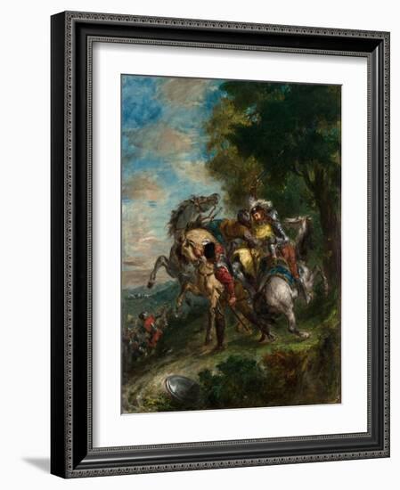 Weislingen Captured by Gotz's Men, 1853-Eugene Delacroix-Framed Giclee Print