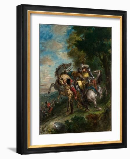 Weislingen Captured by Gotz's Men, 1853-Eugene Delacroix-Framed Giclee Print