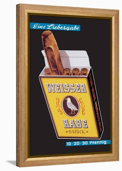 Weisser Rabe Cigars-Hugo Laubi-Framed Stretched Canvas