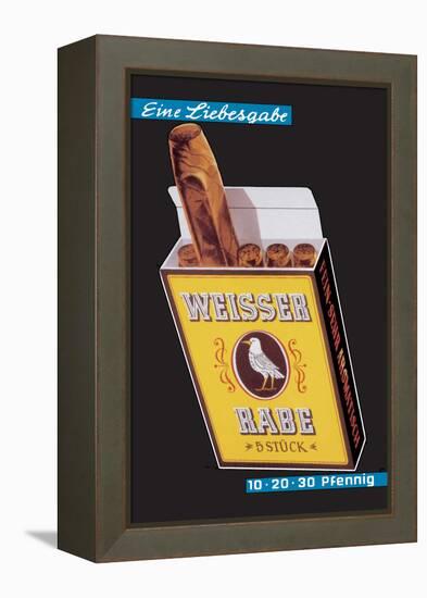 Weisser Rabe Cigars-Hugo Laubi-Framed Stretched Canvas