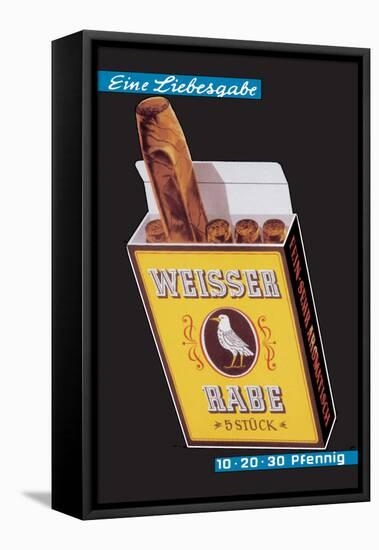 Weisser Rabe Cigars-Hugo Laubi-Framed Stretched Canvas