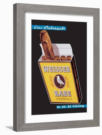 Weisser Rabe Cigars-Hugo Laubi-Framed Art Print