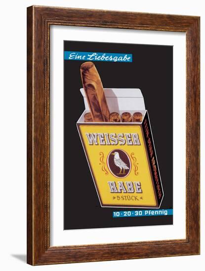 Weisser Rabe Cigars-Hugo Laubi-Framed Art Print