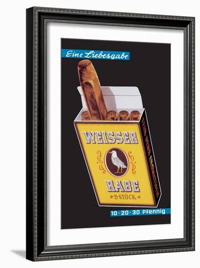 Weisser Rabe Cigars-Hugo Laubi-Framed Art Print