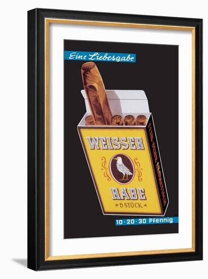 Weisser Rabe Cigars-Hugo Laubi-Framed Art Print