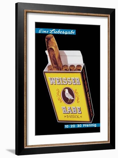 Weisser Rabe Cigars-Hugo Laubi-Framed Art Print