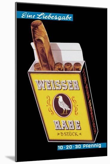 Weisser Rabe Cigars-Hugo Laubi-Mounted Art Print
