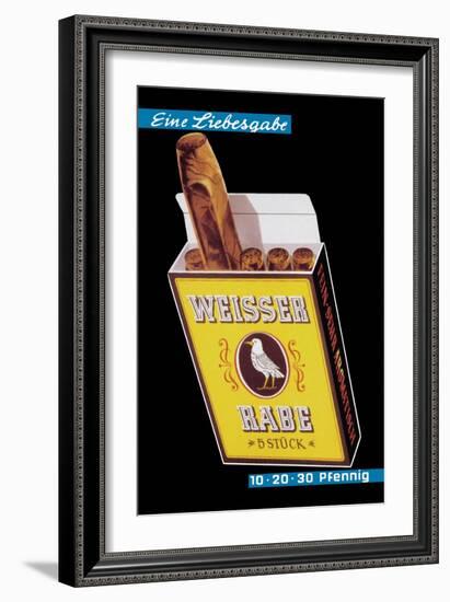 Weisser Rabe Cigars-Hugo Laubi-Framed Art Print