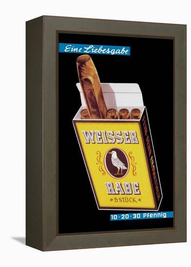Weisser Rabe Cigars-Hugo Laubi-Framed Stretched Canvas