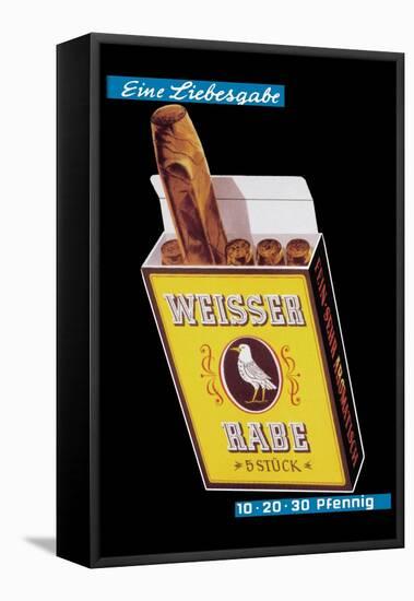 Weisser Rabe Cigars-Hugo Laubi-Framed Stretched Canvas