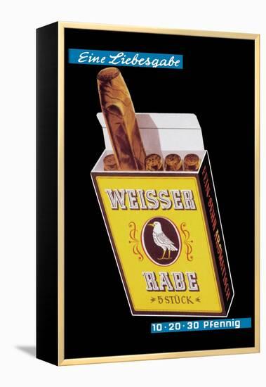 Weisser Rabe Cigars-Hugo Laubi-Framed Stretched Canvas