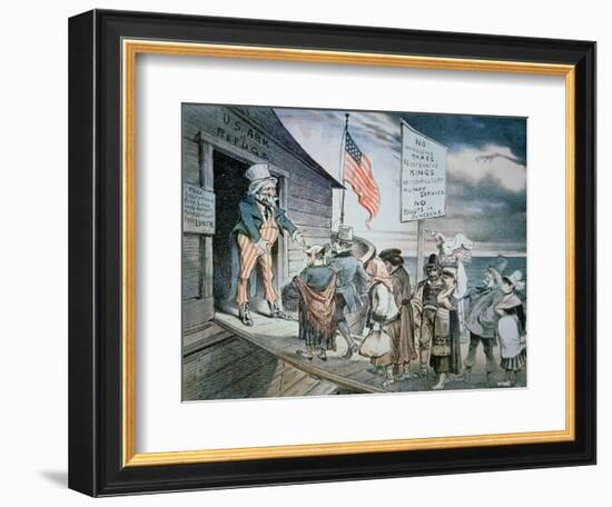 Welcome All Cartoon, 1880-Joseph Keppler-Framed Giclee Print