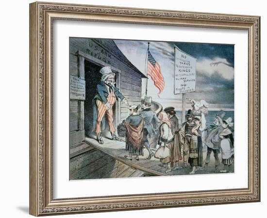 Welcome All Cartoon, 1880-Joseph Keppler-Framed Giclee Print