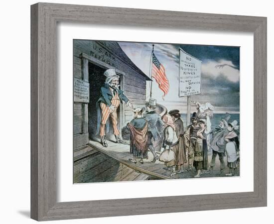 Welcome All Cartoon, 1880-Joseph Keppler-Framed Giclee Print