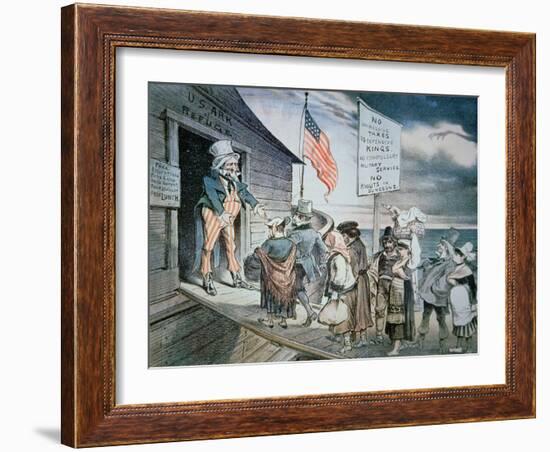 Welcome All Cartoon, 1880-Joseph Keppler-Framed Giclee Print