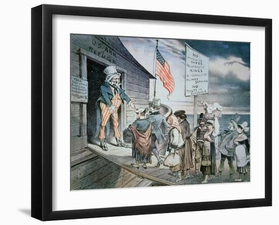 Welcome All Cartoon, 1880-Joseph Keppler-Framed Giclee Print