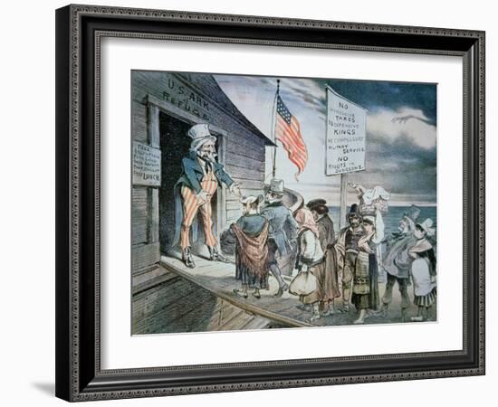 Welcome All Cartoon, 1880-Joseph Keppler-Framed Giclee Print