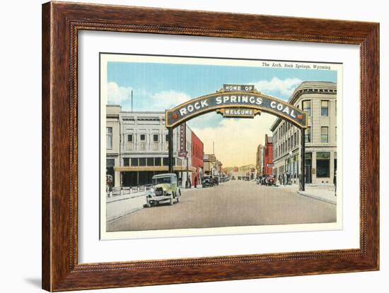 Welcome Arch, Rock Springs, Wyoming-null-Framed Art Print