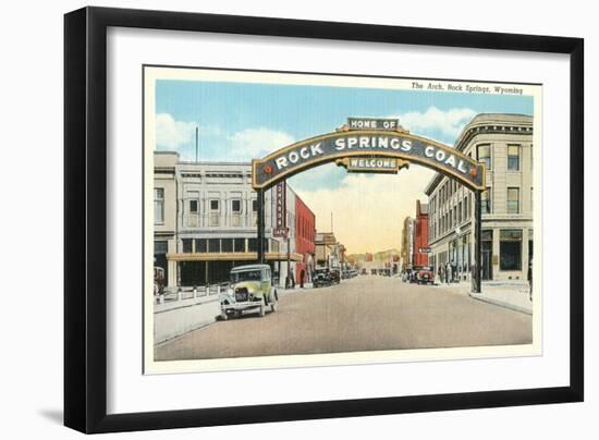 Welcome Arch, Rock Springs, Wyoming-null-Framed Art Print