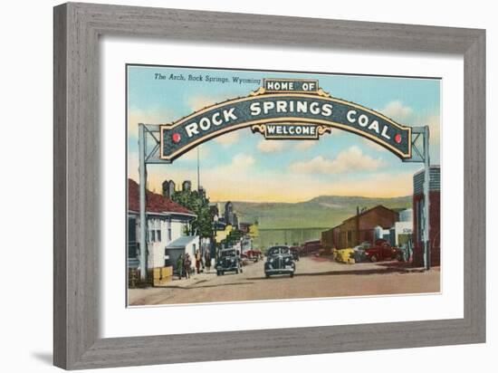 Welcome Arch, Rock Springs, Wyoming-null-Framed Art Print