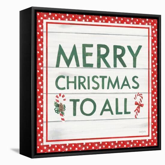 Welcome Christmas Sign V-Jenaya Jackson-Framed Stretched Canvas