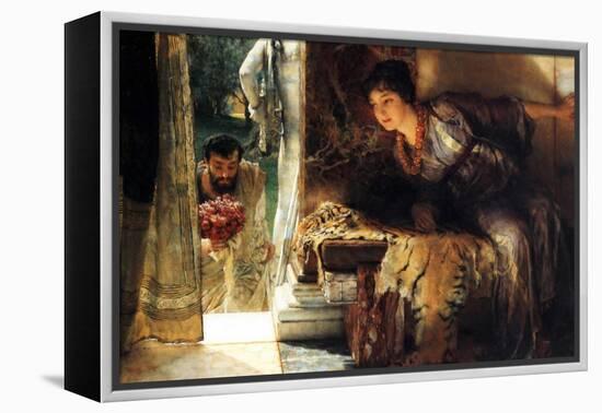 Welcome Footsteps-Sir Lawrence Alma-Tadema-Framed Stretched Canvas