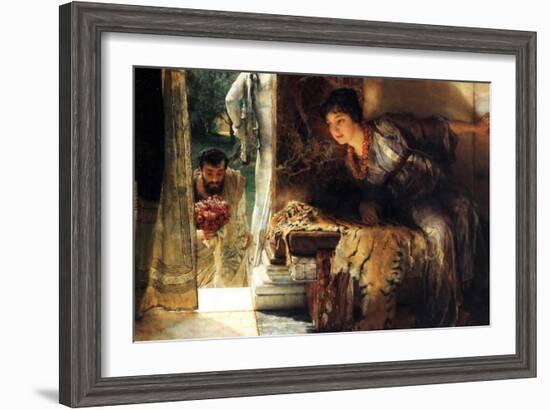 Welcome Footsteps-Sir Lawrence Alma-Tadema-Framed Art Print