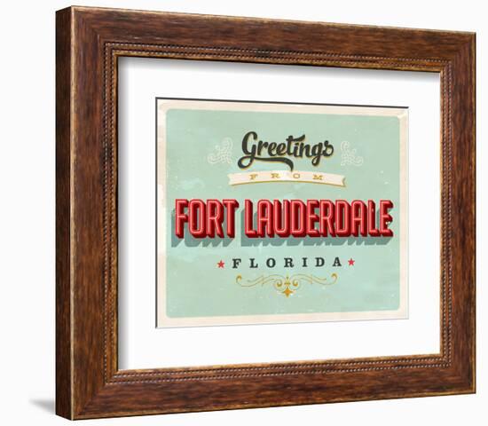 Welcome Fort Lauderdale Grunge-null-Framed Art Print