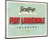 Welcome Fort Lauderdale Grunge-null-Mounted Art Print